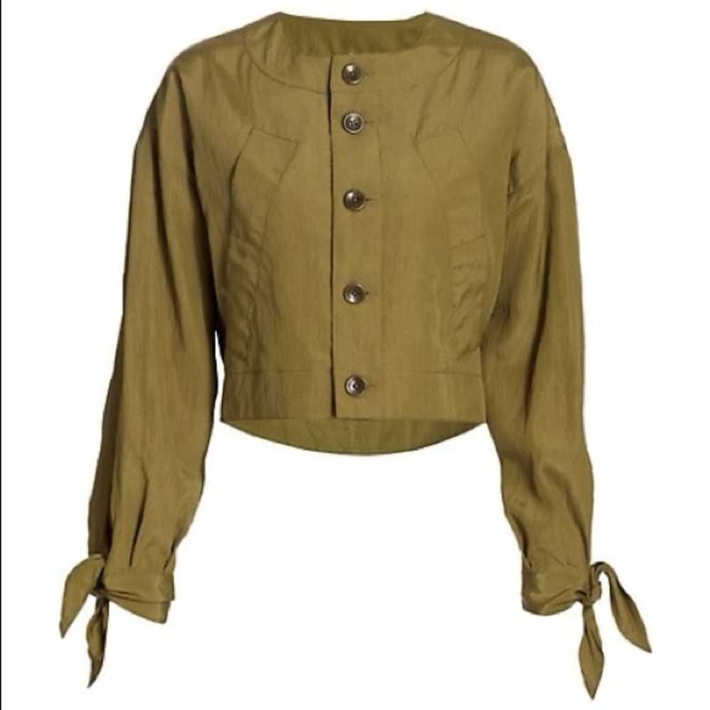 Proenza Schouler White Label Textured Parachute Cropped Jacket